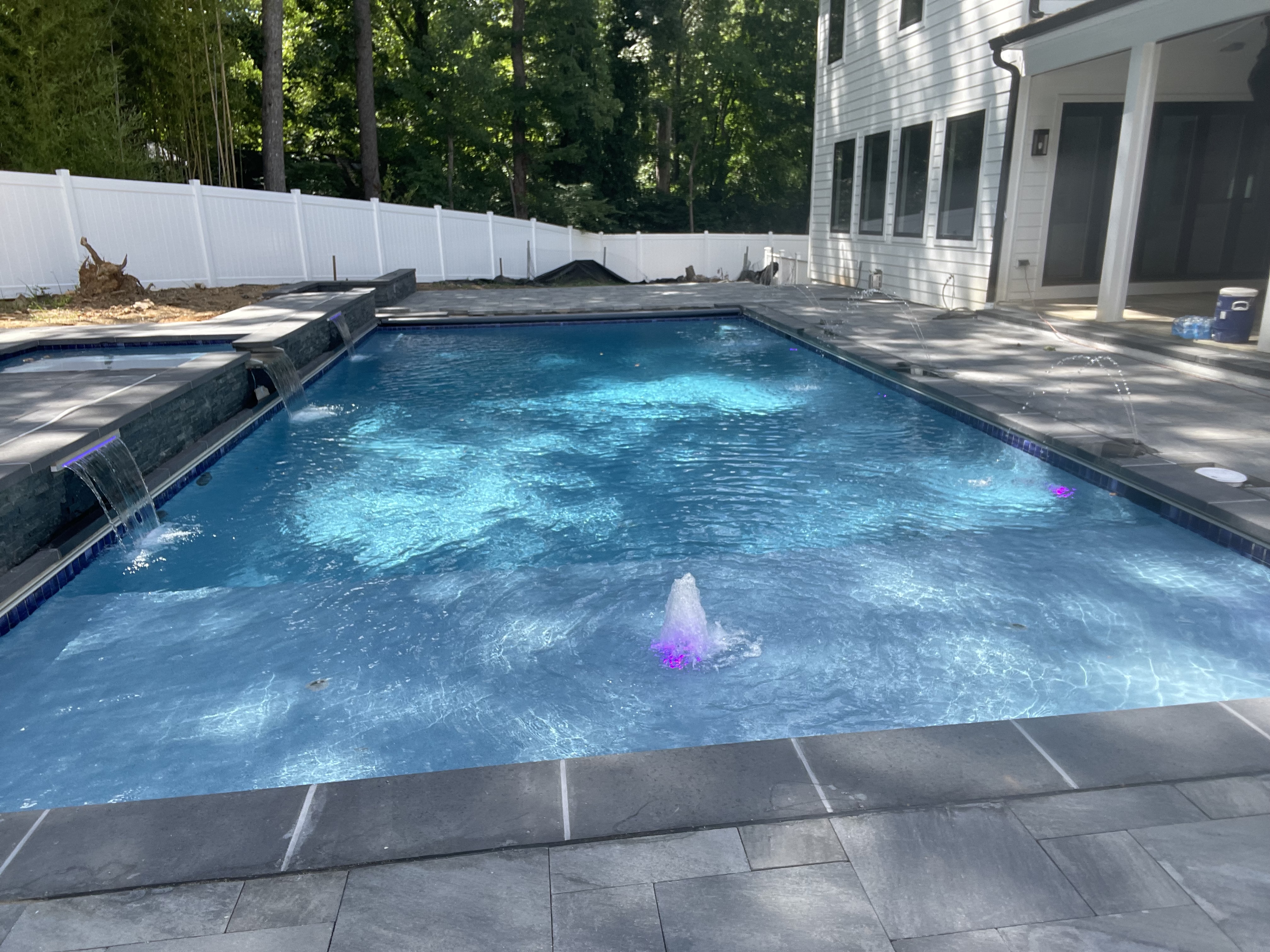 Amazing clean big new villa pool with sunbeds on the side. View: 8